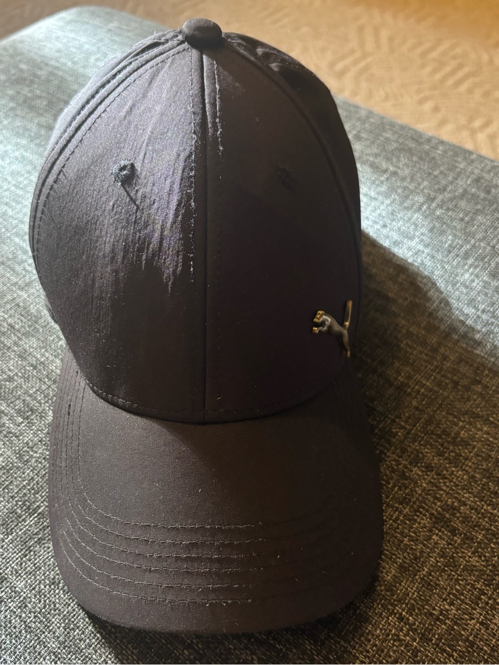 Puma Black Cap with Metallic Puma Emblem Women/men